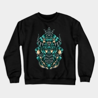 Artwork Illustration Old Knight With Horned Armor Crewneck Sweatshirt